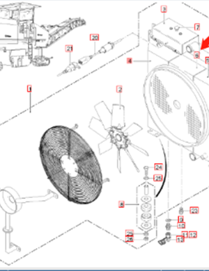  road milling machine air cooler part number 2053239