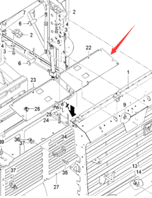  Road Milling Machine Rear Cover Plate Part Number 2204373