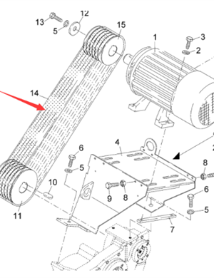  pavement paver heating motor belt part number 3304211457