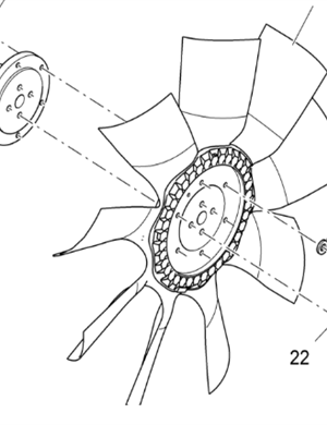 V ö gel paver engine fan blade part number 2226830