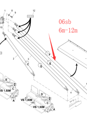 Vö pavers  6-12 meter Screed Support Bar Part Number 2312730