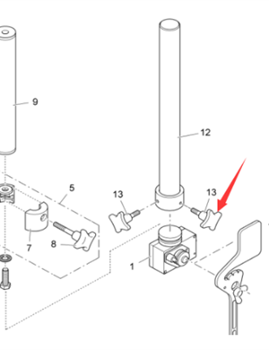 Vö Paver  Vertical lever handle part number 2060432