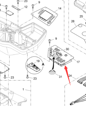 Vö Paver  Direction control panel part number 2134259