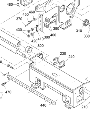 Vö Paver  Screed slide rail part number 2228916