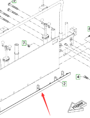 Vö Paver  Left board sliding shoe part number 2012154