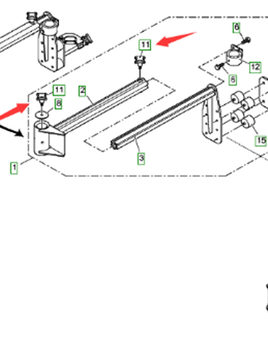 Vö Paver Cross handle part number 2013476