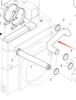 Vö Paver Intercooler tube 1 part number 2036707