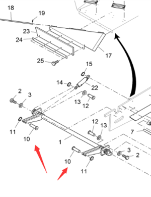 Vö Paver   Front flap pin part number 460203224