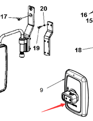 DYNAPAC  roller  Reversing mirror part number 4812125407