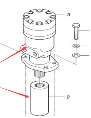 DYNAPAC paver Scraper motor part number 966066000