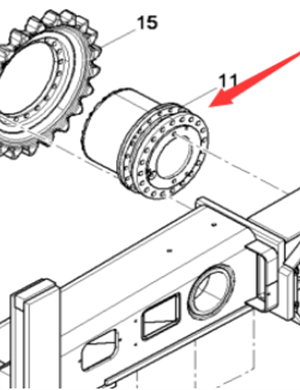 DYNAPAC walking reducer part number SD2530CS