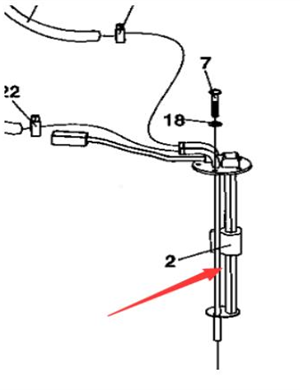 Diesel fuel quantity sensor part number 4700387552