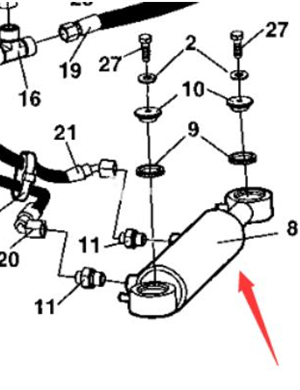 CC900 steering cylinder part number 4700387275