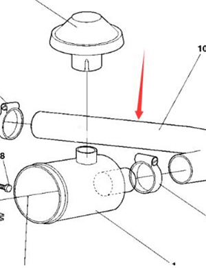 Air filter intake pipe part number 380157