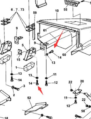 Fixed bolt part number 500030