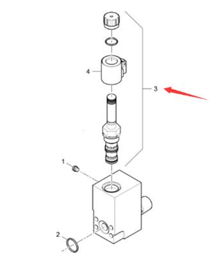 Material scraper solenoid valve assembly part number 4812215788