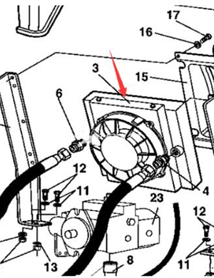  Hydraulic oil radiator part number 4700387530