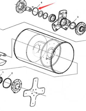 Steel drum vibration seal ring part number 4700160132