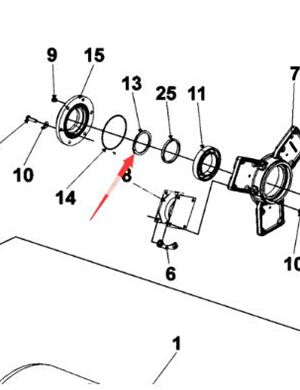 Steel drum vibration gear ring part number 4700903154