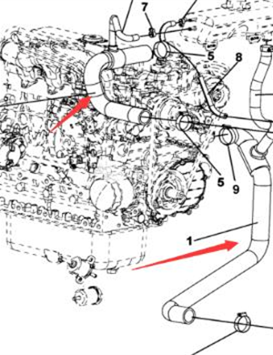 Engine water pipe part number 4812113697 