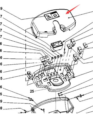 Instrument cover part number 4700387227 