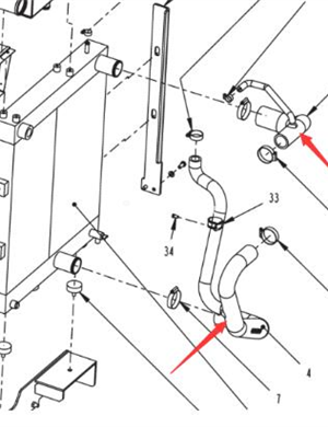  Engine water pipe II part number 4812105898