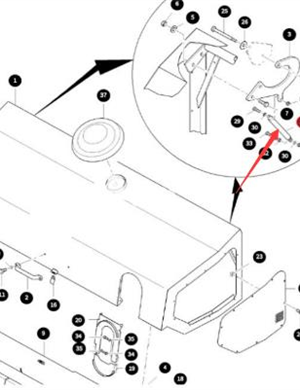 Part number D930220853 for leaf spring with air cushion