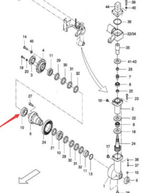  Pot tooth bearing part number 4700116037 