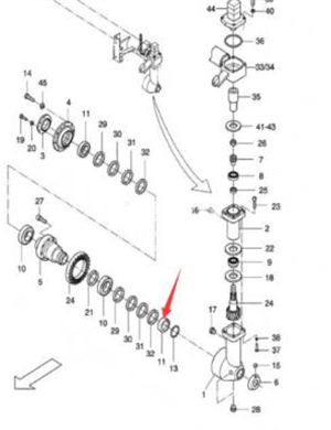 Shaft sealing ring part number D936630040