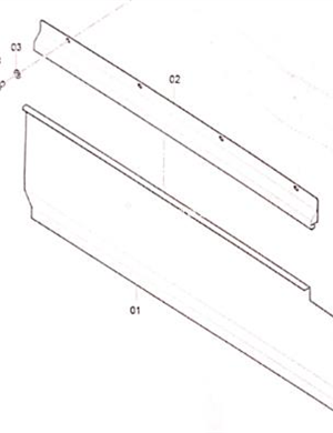 Part number 4812031265 for the front baffle of the right main compactor