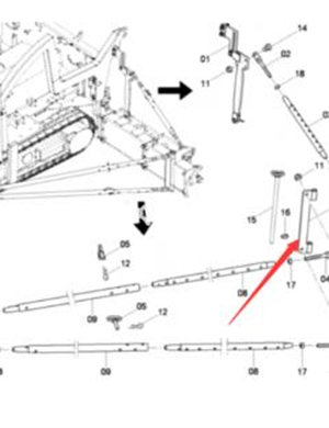 Pull rod support part number D439084800