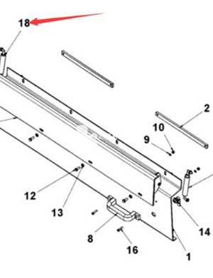 Side cover gas spring II part number 4812267437