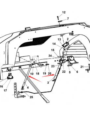 Engine gas spring part number 4812266566 