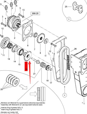  BOMAG Stir Down Chain Wheel Part Number 83720137