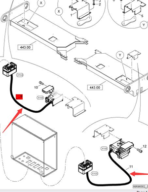  BOMAG power connection wire part number 83785496 