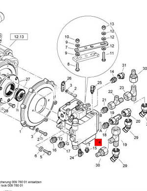  BOMAG walking pump assembly part number 05802699