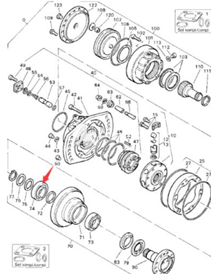  BOMAG walking motor bearing part number 05815421