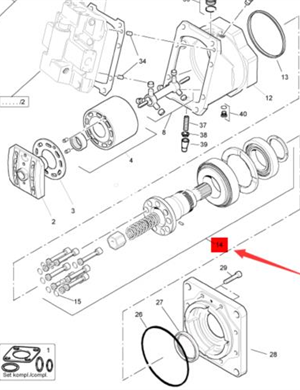 BOMAG motor shaft assembly part number 05817822