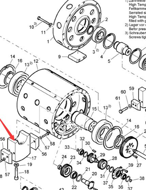 BOMAG vibrating body swing block part number 58004208