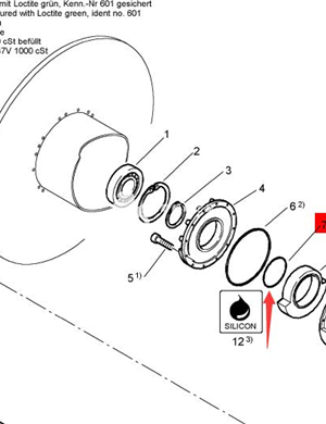  BOMAG steel wheel sealing ring part number 06221363