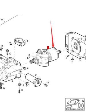 BOMAG walking pump shaft assembly part number 05546923