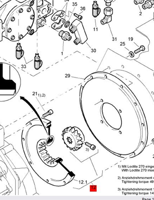 BOMAG flywheel connecting plate assembly part number 05615054