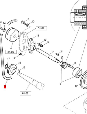 BOMAG Drive Belt Part Number 06312015