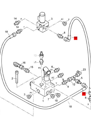 BOMAG oil pipe part number 05550978