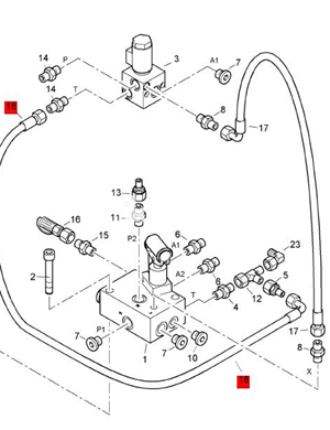  BOMAG oil pipe part number 05551780 