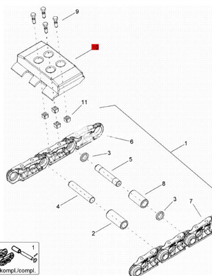  BOMAG integral track shoe part number 05870076 