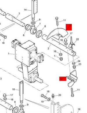 BOMAG right host blade part number D213802304