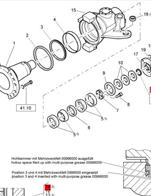 BOMAG middle hinge adjustment gasket part number 05521805