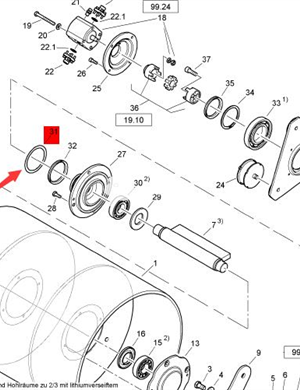 BOMAG steel wheel retaining ring part number 05529910 