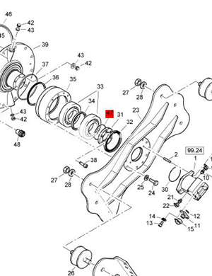 BOMAG bearing retaining ring part number 06221143